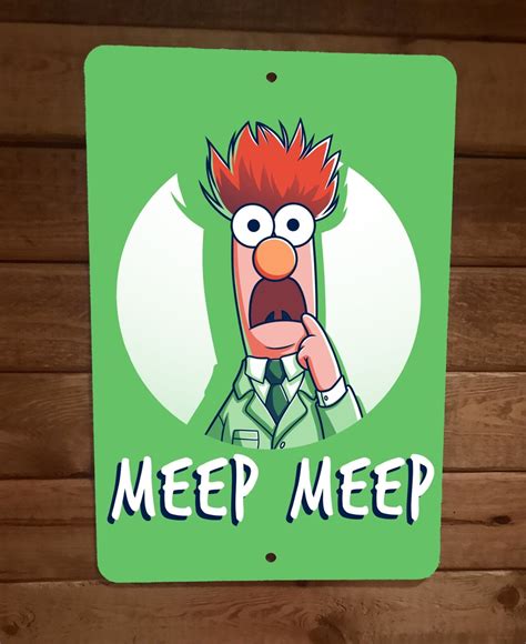 Meep Meep Beaker Retro 80s 8x12 Metal Wall Sign Poster Sign Junky