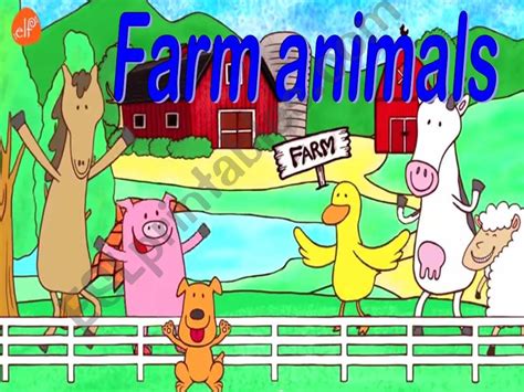 Esl English Powerpoints Farm Animals Ppt