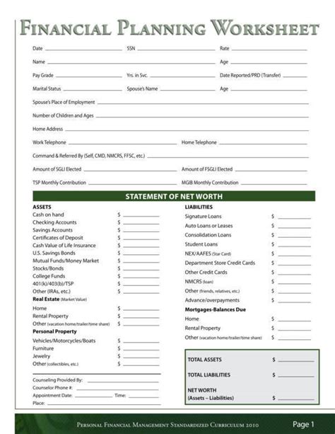 Free 14 Financial Worksheet Samples And Templates In Pdf Ms Word