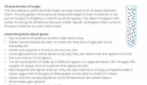 solids liquids and gases worksheet