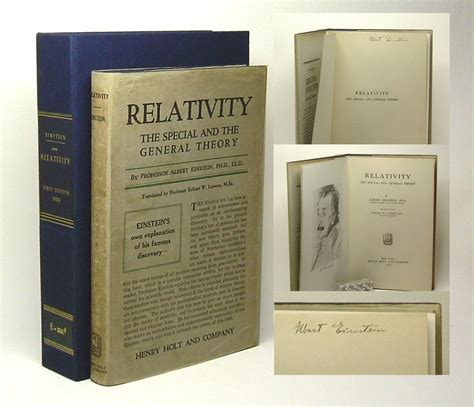 Relativity The Special And The General Theory Signed By Einstein