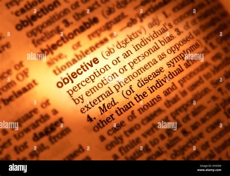 Objective Definition Hi Res Stock Photography And Images Alamy