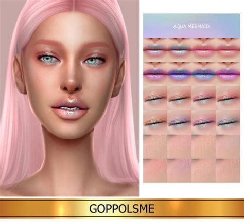 Gpme Gold Aqua Mermaid Set P At Goppols Me Sims 4 Updates