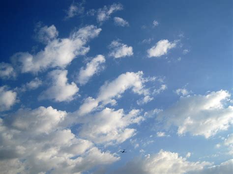 Blue Sky With Skimpy Clouds Free Stock Photo Public Domain Pictures