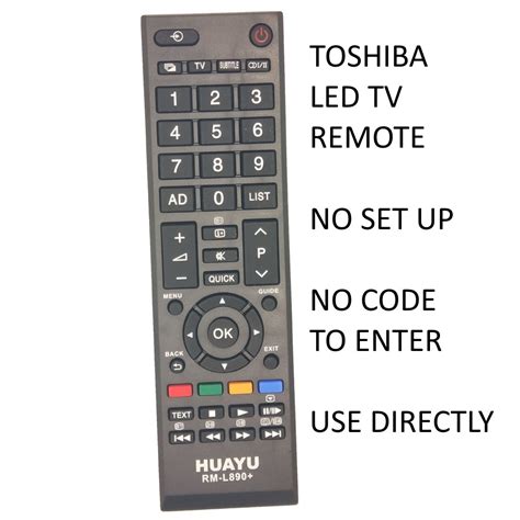Huayu Rm L890 Toshiba Lcdled Tv Remote Control With Multi Media Control Lazada Ph
