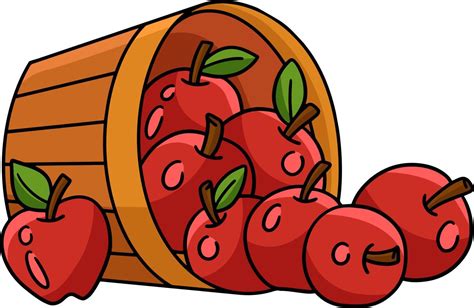 Panier De Pomme Fruit Dessin Anim Color Clipart Art Vectoriel