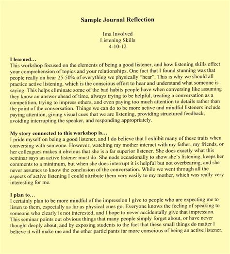 Reflection papers are not limited to movies; 018 Essay Example Of Reflective Examples Nursing Resume Cv ...