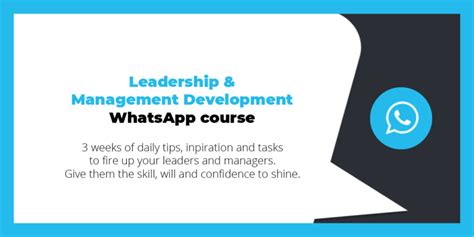 Leadership And Management Course On Whatsapp Lets Talk Talent