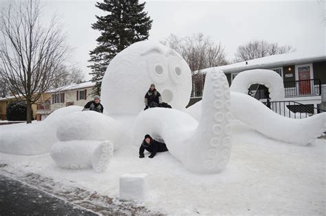New Brighton Brothers Craft Yet Another Awesome Snow Sculpture