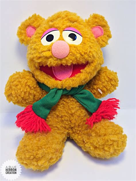 Baby Fozzie Bear Plush Teddy Bear Toy 1987 The Muppets Jim Henson