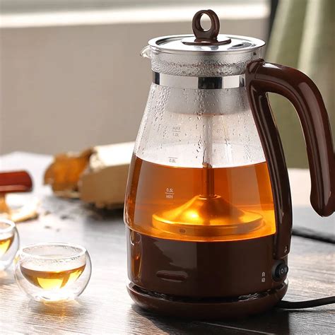 Electric Kettle Brew Tea Pot Black Pu Er Glass Electric Steam Teapot