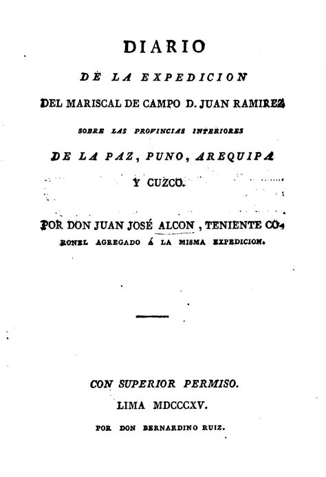 juan ramírez orozco 1764 1852 fuentes históricas del perú