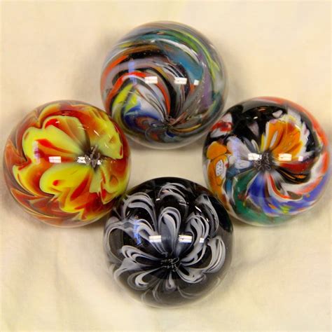 Found In Ithaca Large Art Glass Marbles Signed By Rick Davis And Mike Davis