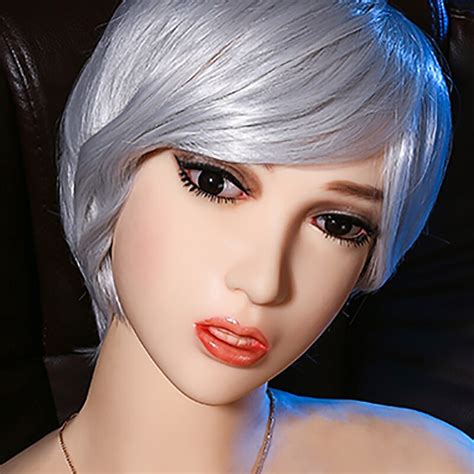 tpe oral sex doll head for 140cm to 176cm full size real doll with wig and eyes m16 screw thread