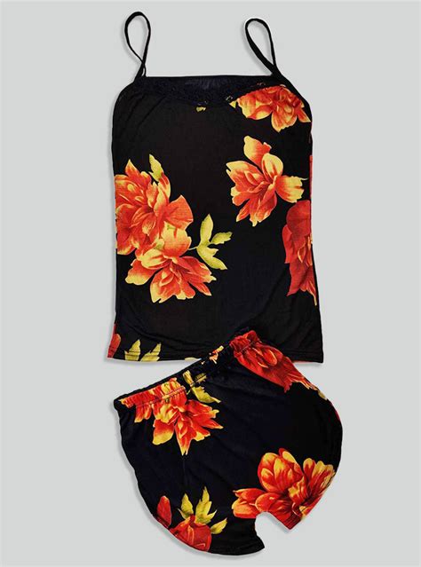 Sexy Flower Sleepwear Braces Shirts Shorts Underwear Purplebag Pakistan