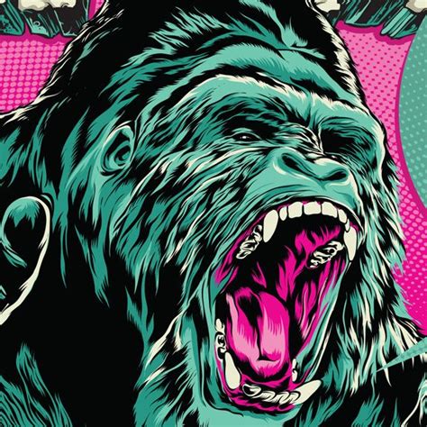 A Roaring Gorilla Is What Illustrators Dreams Are Made On Behance