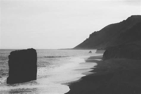 Free Images Beach Sea Coast Sand Rock Ocean Horizon Black And