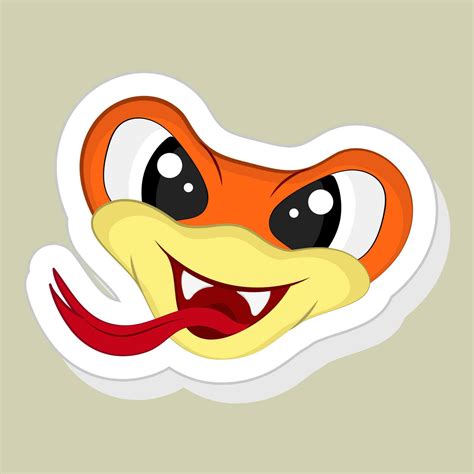 Sticker Or Label Of Happy Snake 23315563 Vector Art At Vecteezy