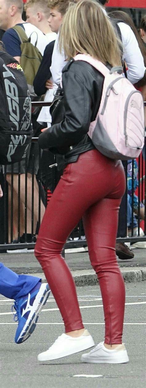 Amateur Red Leather Pants Bottom Red Leather Leggings Skinny Leather