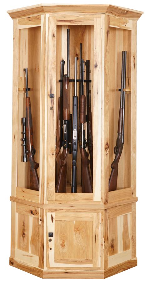 The Revolver Corner Gun Cabinet With Rotating Gun Rack Carousel