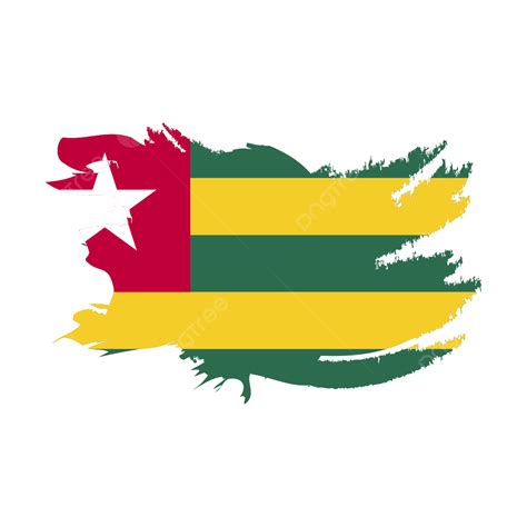 Ilustración De La Bandera Nacional De Togo Con Fondo Transparente