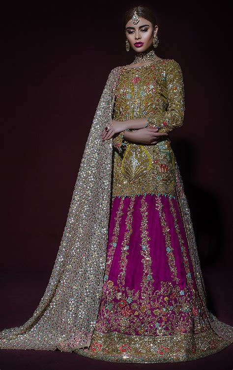 Purple And Gold Bridal Lehenga Set Panache Haute Couture