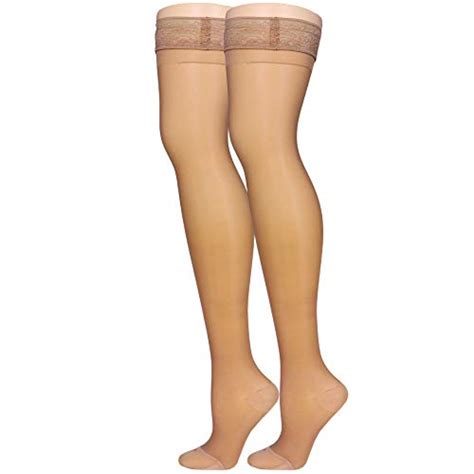 Truform Sheer Compression Stockings 15 20 MmHg Women S Thigh High
