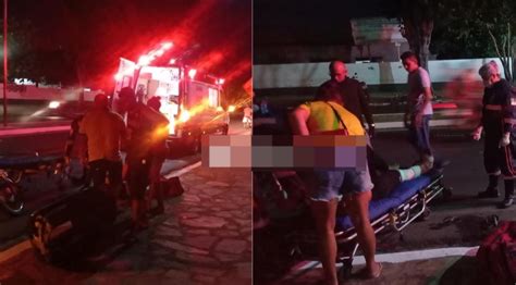 Motociclista Em Alta Velocidade Colide Contra Carro Em Munic Pio Do