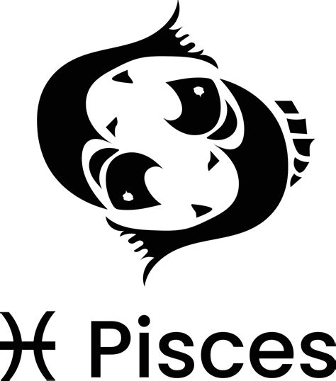 Pisces Astrological Sign Silhouette Vector Illustration 8873506 Vector