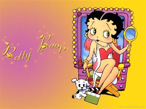 Betty Boop Holding Mirror