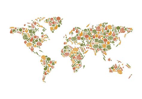 World Map Food Stock Photos Pictures And Royalty Free Images Istock