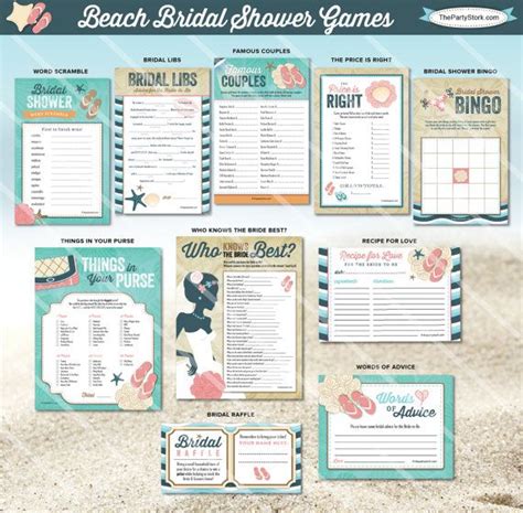 Fortunately, to make the entire phase of this event. Beach Bridal Shower Games, Coordinating Beach Bridal ...