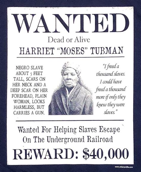 Harriet Tubman Original Wanted Poster