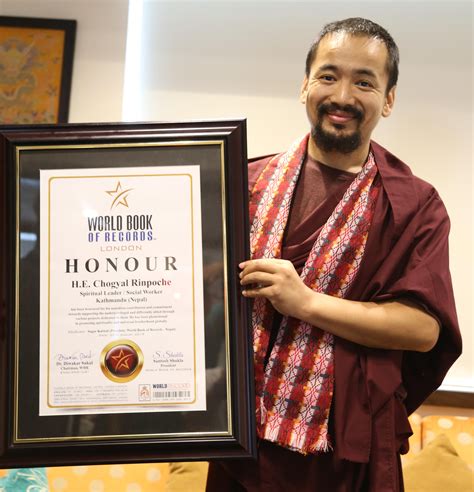 Chogyal Rinpoche Honored by World Book of Records, London - BIA