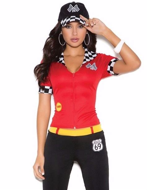 Race Car Driver Costume Small Women Sexy Halloween Racecar Pit Crew Pants Nascar Sexy Cars