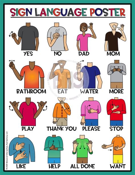 Sign Language Cards Printable