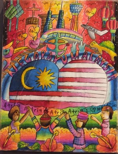 Himpunan poster hari kemerdekaan dan mini flag merdeka. Merdeka Art Competition -creative drawing from the younger ...