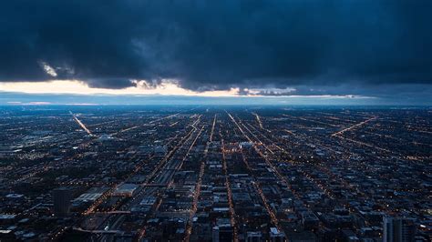 Cities Clouds Building View From Above Night City Hd Wallpaper Pxfuel
