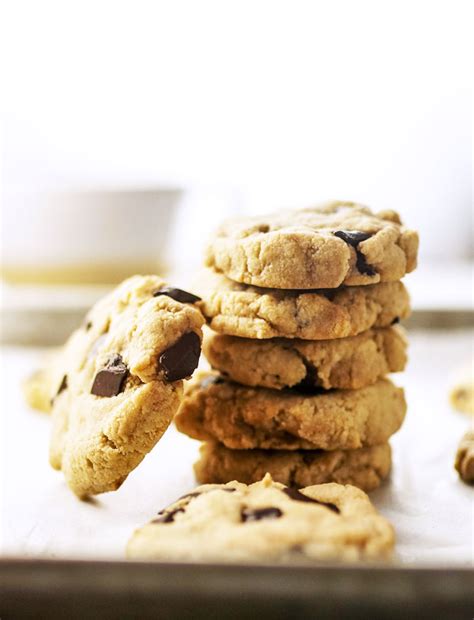 These round, thin cookies are formed from balls of cookie dough that are rolled in sugar before baking. Vegan Almond Flour Chocolate Chip Cookies | Detoxinista