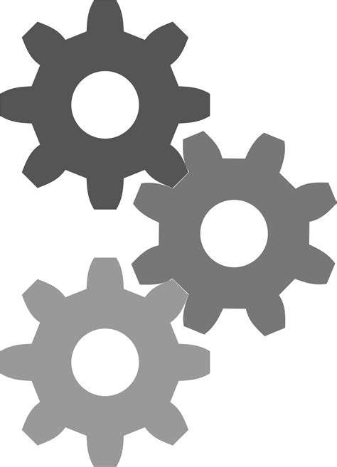Transparent Gear Cog Clipart Black And White Download Settings Icon