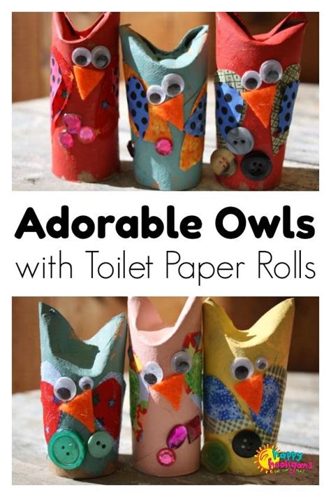 Easy Adorable Toilet Paper Owl Craft For Kids