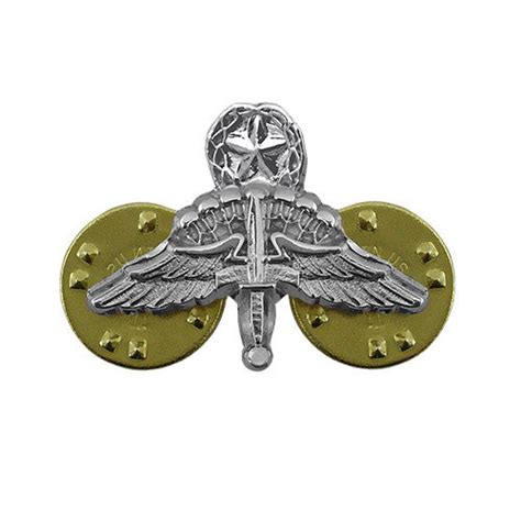 Miniature Military Free Fall Jumpmaster Parachute Badge Usamm