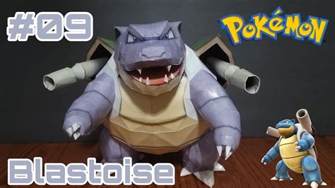009 Blastoise Pokémon Papercraft Modelo De Papel Tutorial Youtube