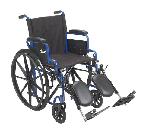 Drive Medical Blue Streak Wheelchair With Flip Back Desk Arms