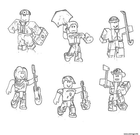 Coloriage Roblox Characters JeColorie Com