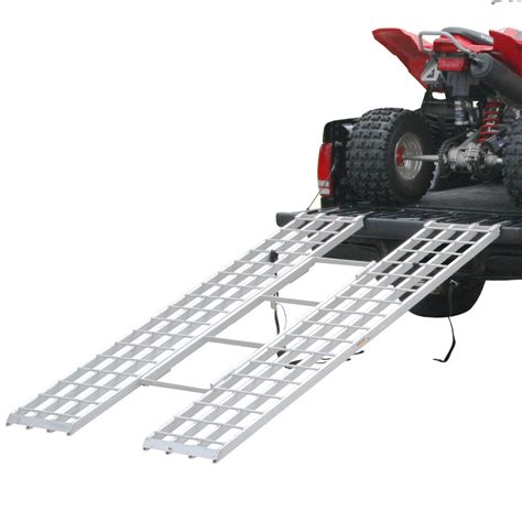 85 1200 Lb Tri Fold Aluminum Raised 4x4 Pickup Truck Atv Loading Ramp