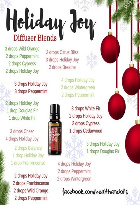 Holiday Joy Diffuser Blends Doterra Essential Oils Recipes Joy