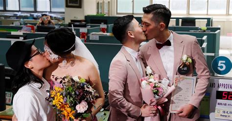 After A Long Fight Taiwan S Same Sex Couples Celebrate New Marriages