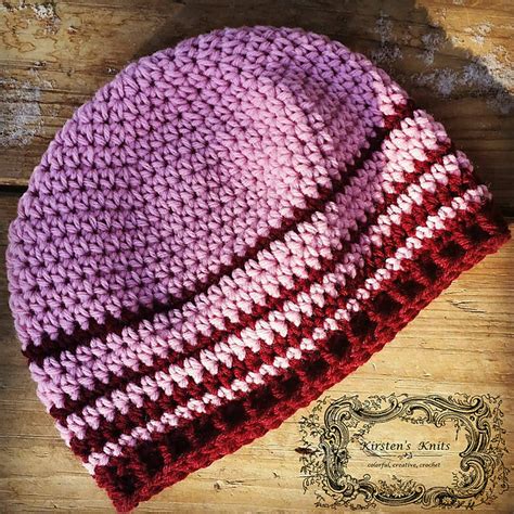 Crochet Patterns Galore Cherry Stripe Women S Beanie