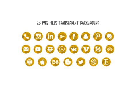 Gold Social Media Icons Graphic By The Branding Place · Creative Fabrica